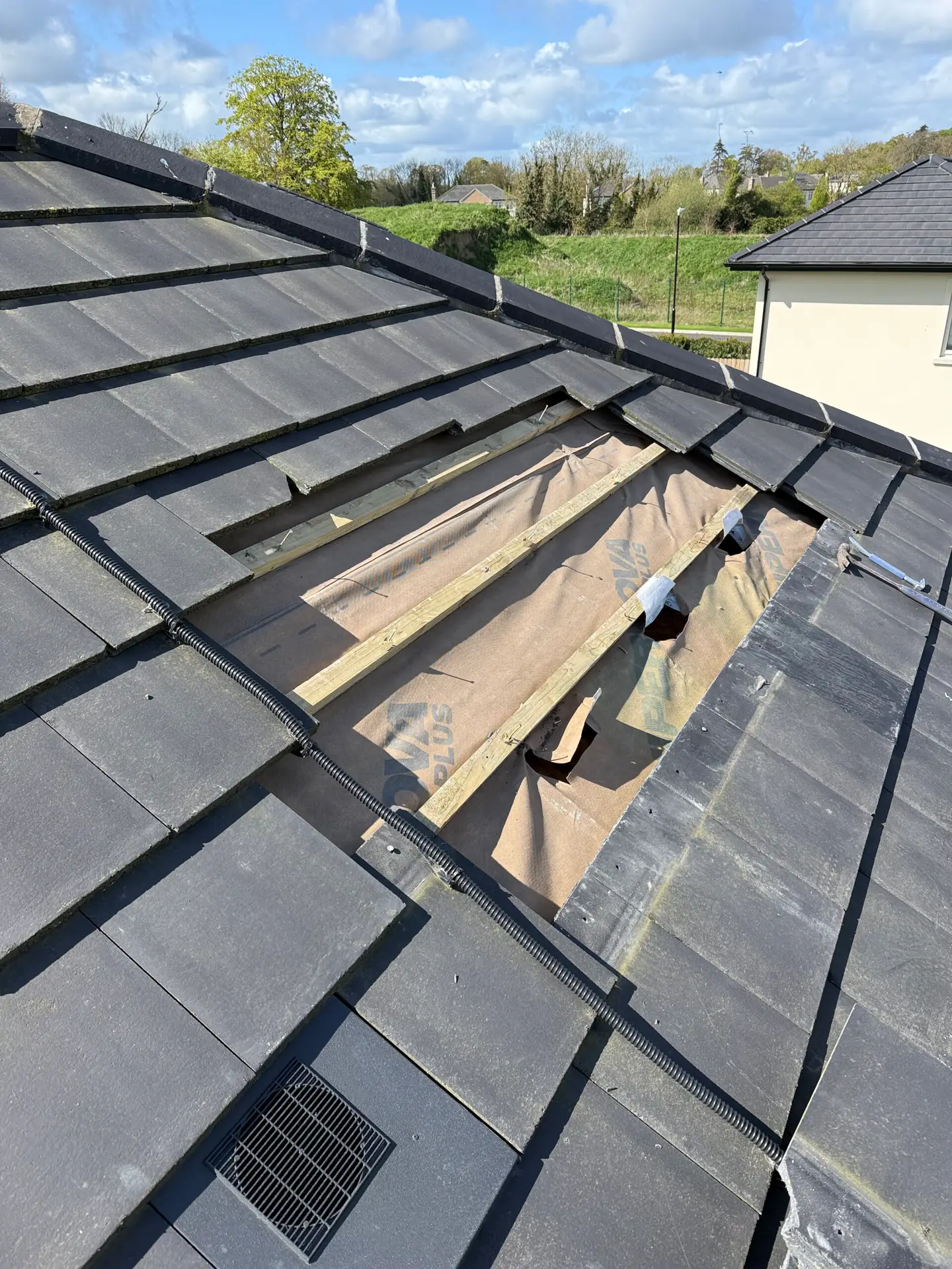 Domestic slate & tile roof repairs service by MJ roofing dublin