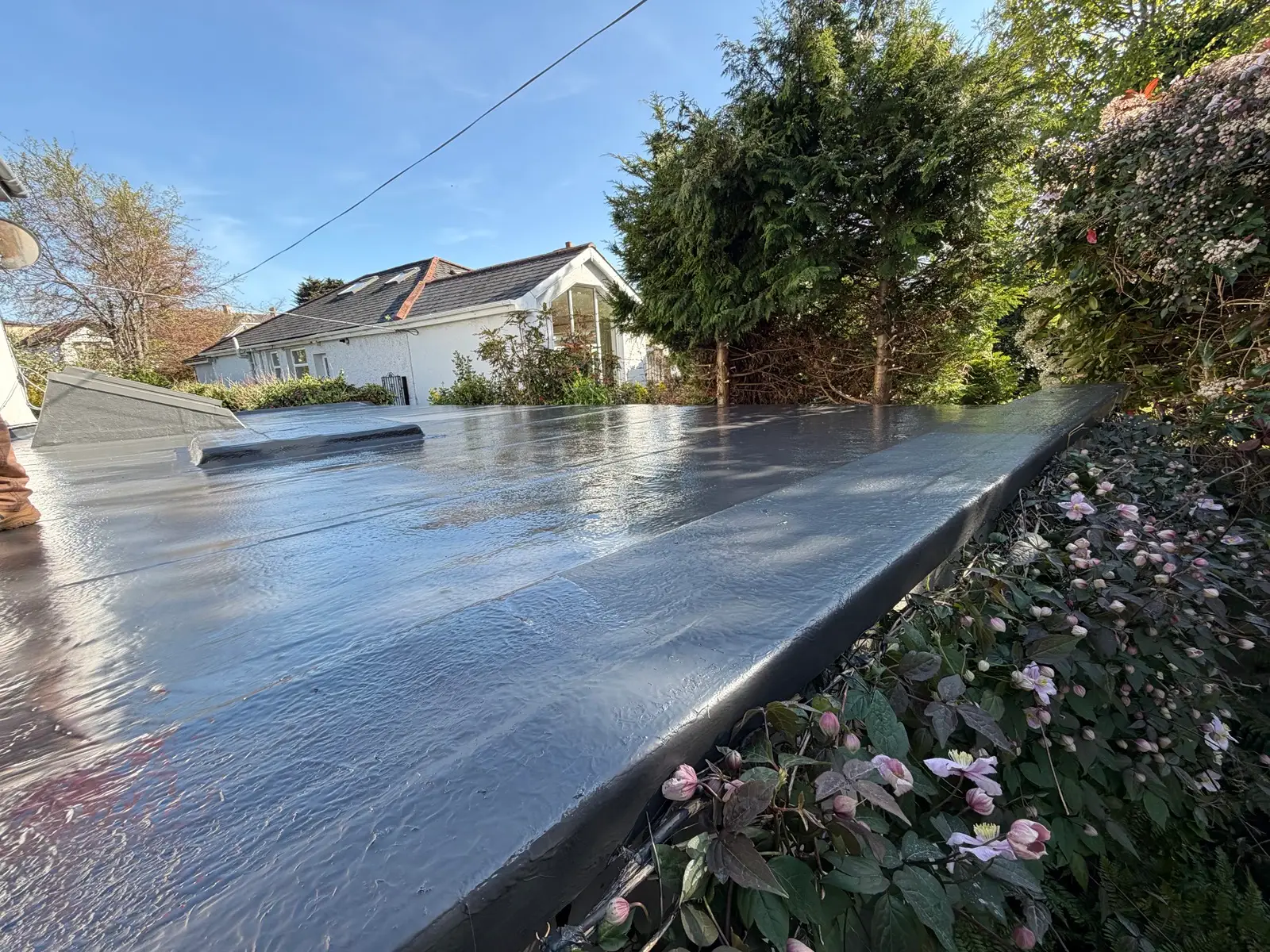 Domestic flat roof leak repair service by MJ roofing dublin