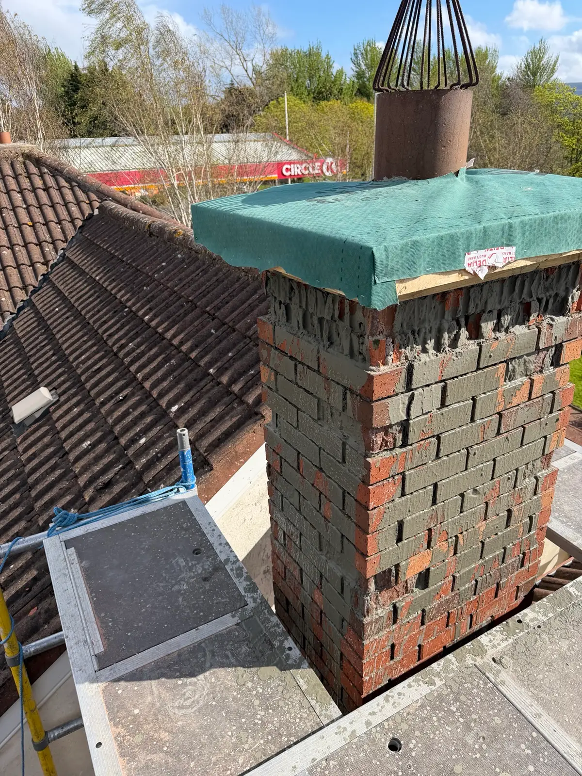 Chimney flashing repair in south dublin by MJ roofing