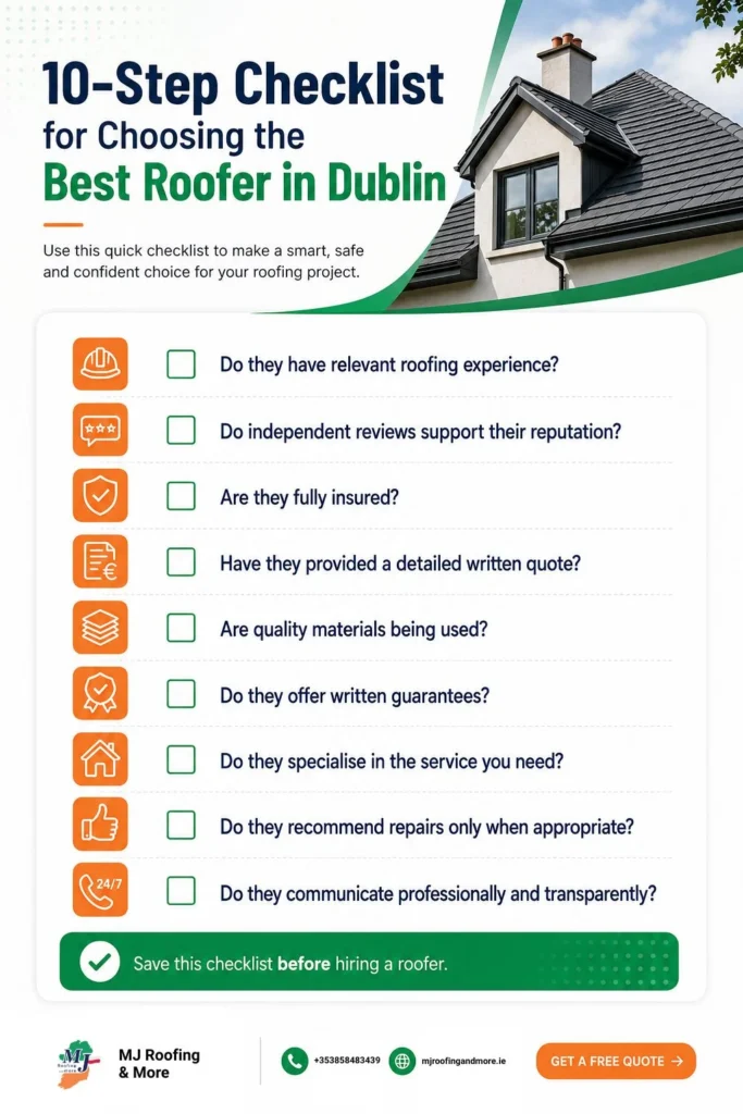 Checklist for Choosing the Best Roofer in Dublin